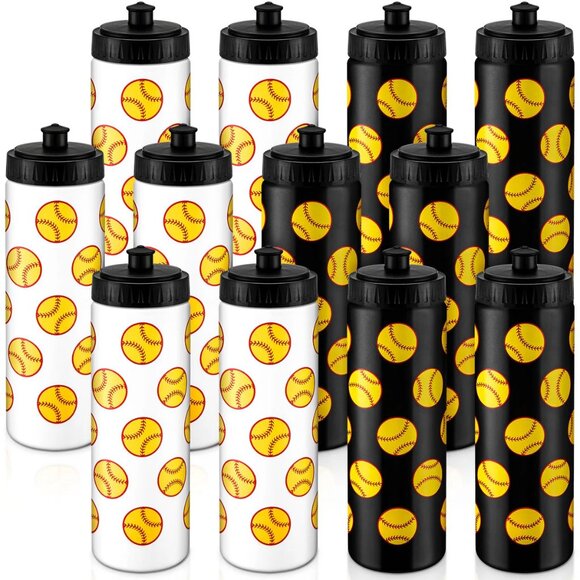 Water Bottles (24) Bulk 20 oz - Softball Design - Picture 1 of 1